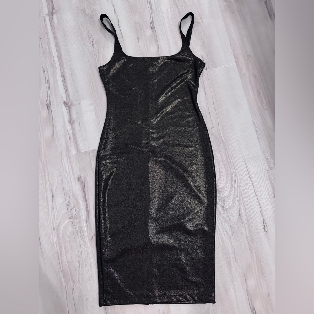 American Apparel bronze ponte Midi Dress